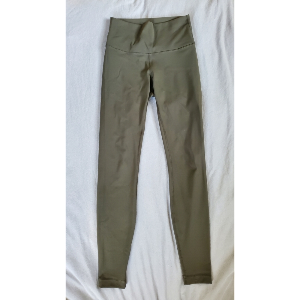 Lululemon Rise Rise Olive Green Leggings SIZE 4